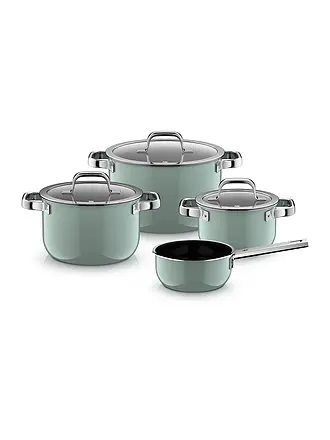 WMF | Topf Set 4-teilig Fusiontec Mineral Pro Eucalyptus Hazel | 